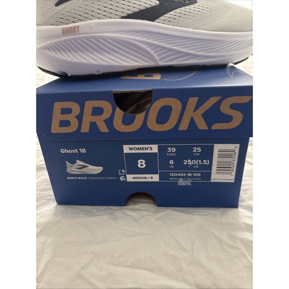 Brooks Ghost 18 Women Gray Size 8 Run Walk Sneaker Tennis Shoes - Picture 3 of 10